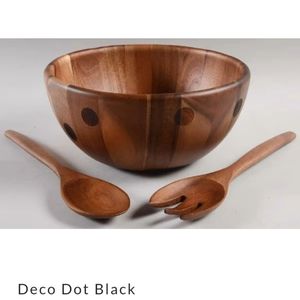 Kate Spade Deco Dot salad serving set